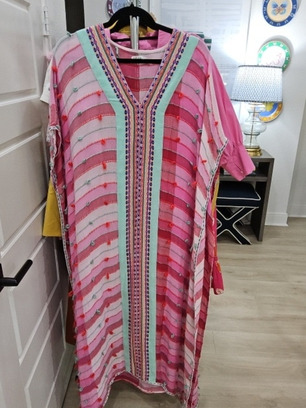 Pit usa Pink and Yellow Petite Cover Up